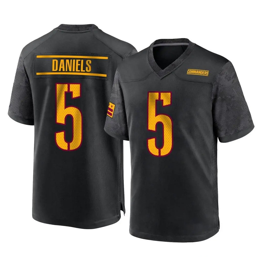 Parkc W.Commanders #5 Jayden Daniels Player Black Home Game Stitched Jerseys