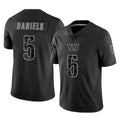 Parkc W.Commanders #5 Jayden Daniels Player Black Limited Reflective Home Game Stitched Jerseys