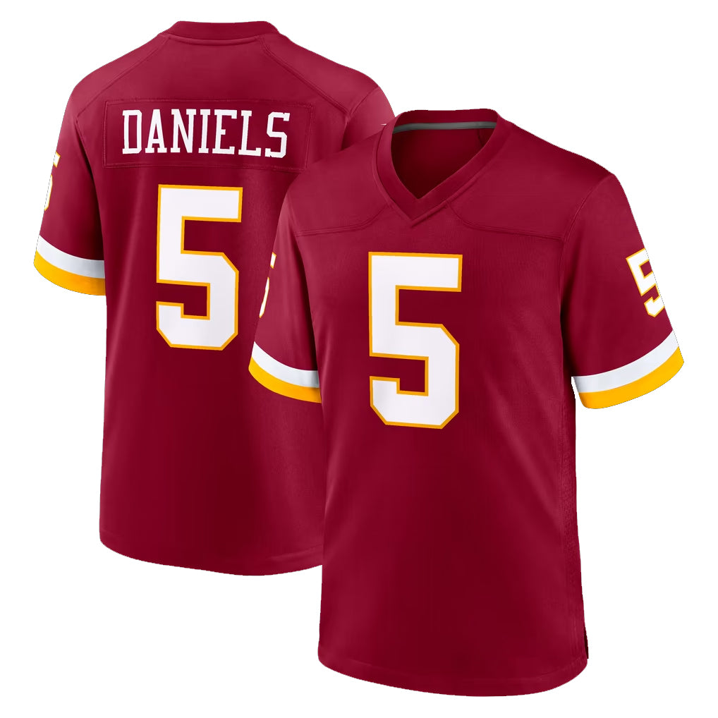 Parkc W.Commanders #5 Jayden Daniels Player Burgundy Game Home Stitched Jerseys