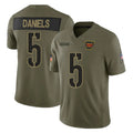 Parkc W.Commanders #5 Jayden Daniels Player Olive 2025 Salute To Service Limited Home Game Stitched Jerseys