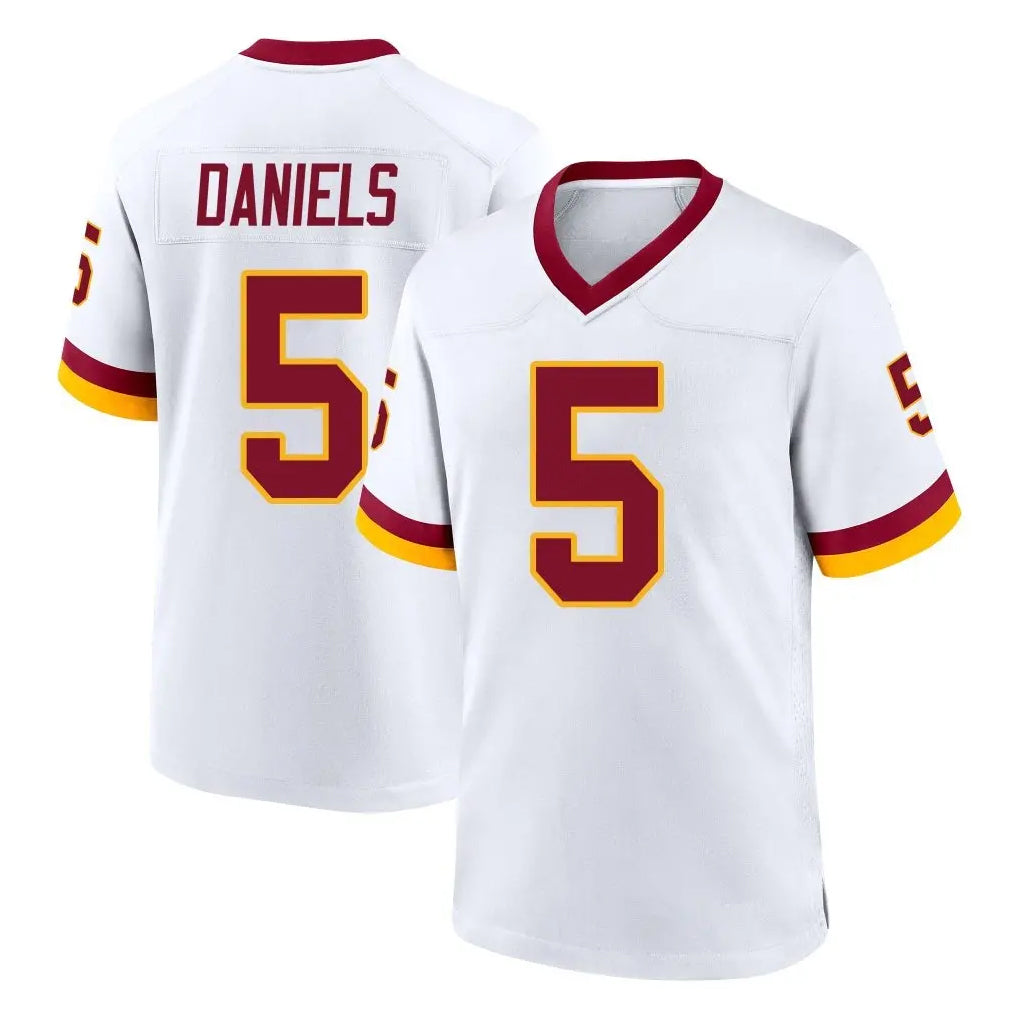Parkc W.Commanders #5 Jayden Daniels Player White Home Game Stitched Jerseys