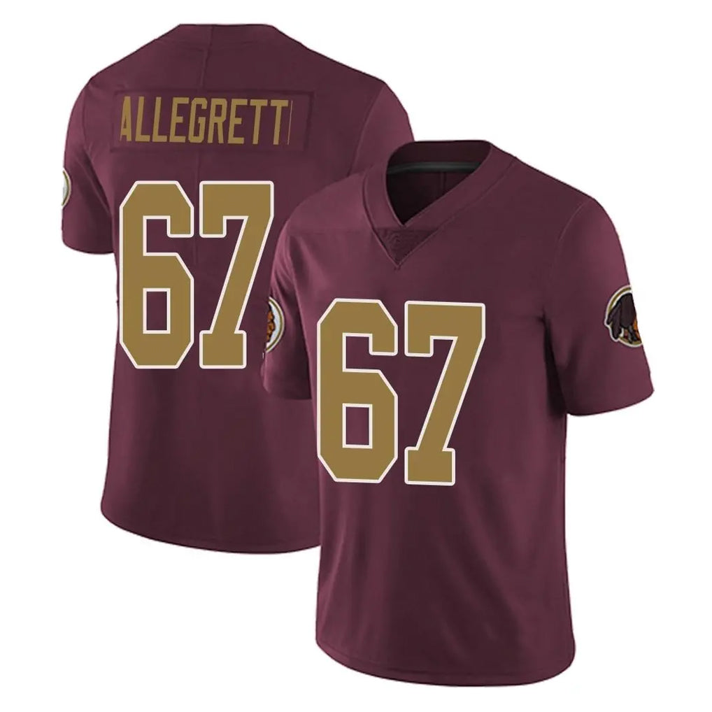 Parkc W.Commanders #67 Nick Allegretti Player Burgundy Alternate Vapor Untouchable Home Game Stitched Jerseys