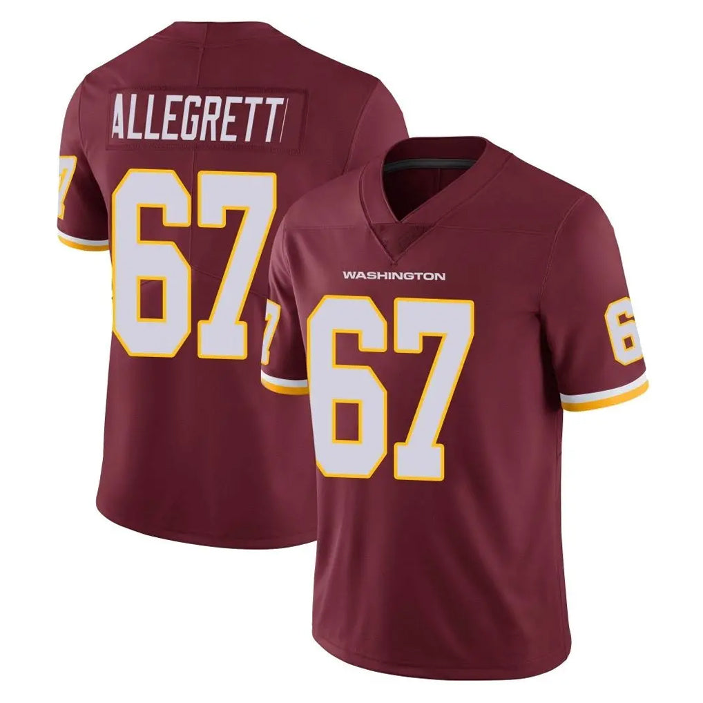 Parkc W.Commanders #67 Nick Allegretti Player Burgundy Limited Team Color Vapor Untouchable Home Game Stitched Jerseys