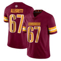 Parkc W.Commanders #67 Nick Allegretti Player Burgundy Limited Vapor Home Game Stitched Jerseys