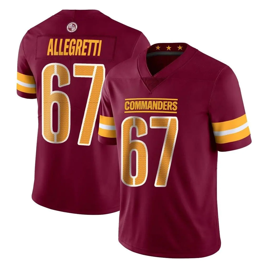 Parkc W.Commanders #67 Nick Allegretti Player Burgundy Limited Vapor Home Game Stitched Jerseys