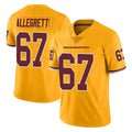Parkc W.Commanders #67 Nick Allegretti Player Gold Limited Color Rush Home Game Stitched Jerseys