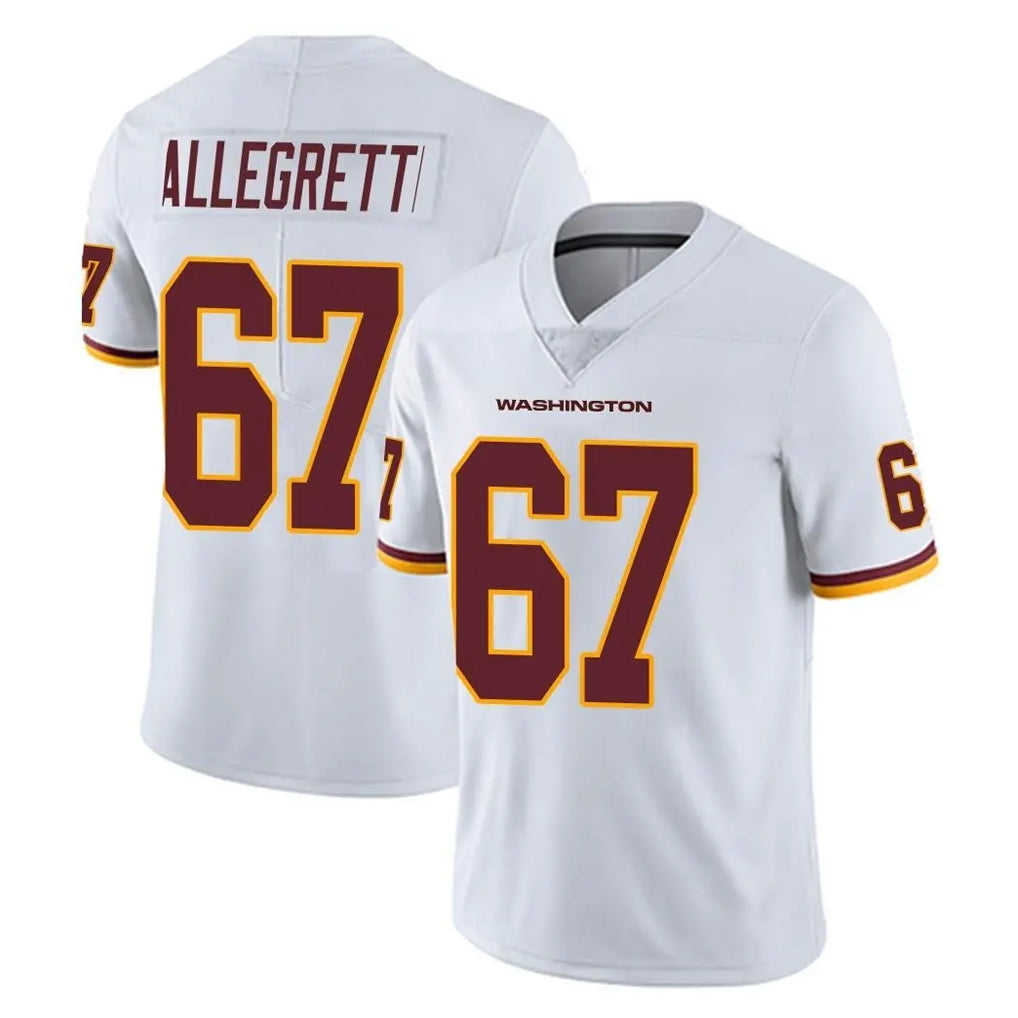 Parkc W.Commanders #67 Nick Allegretti Player White Limited Vapor Untouchable Home Game Stitched Jerseys