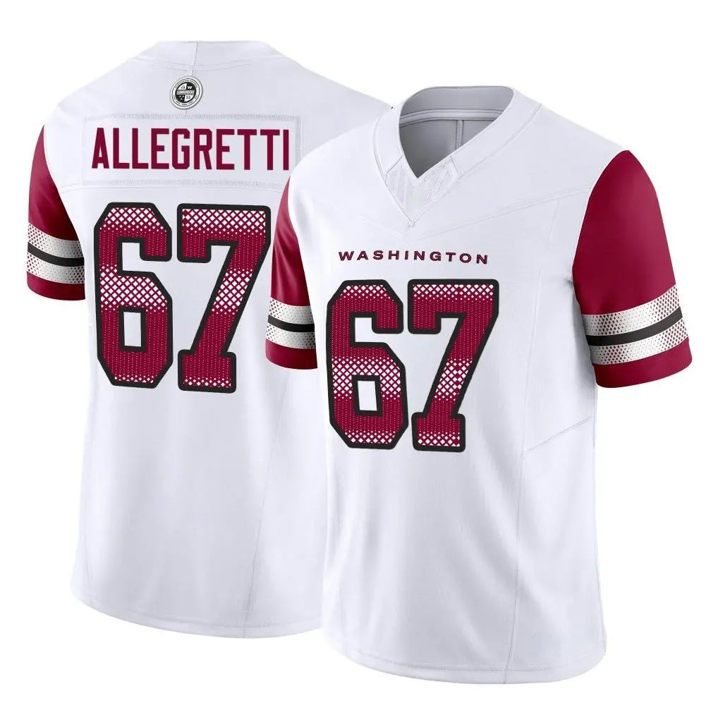 Parkc W.Commanders #67 Nick Allegretti Player White Vapor F.U.S.E. Limited Home Game Stitched Jerseys