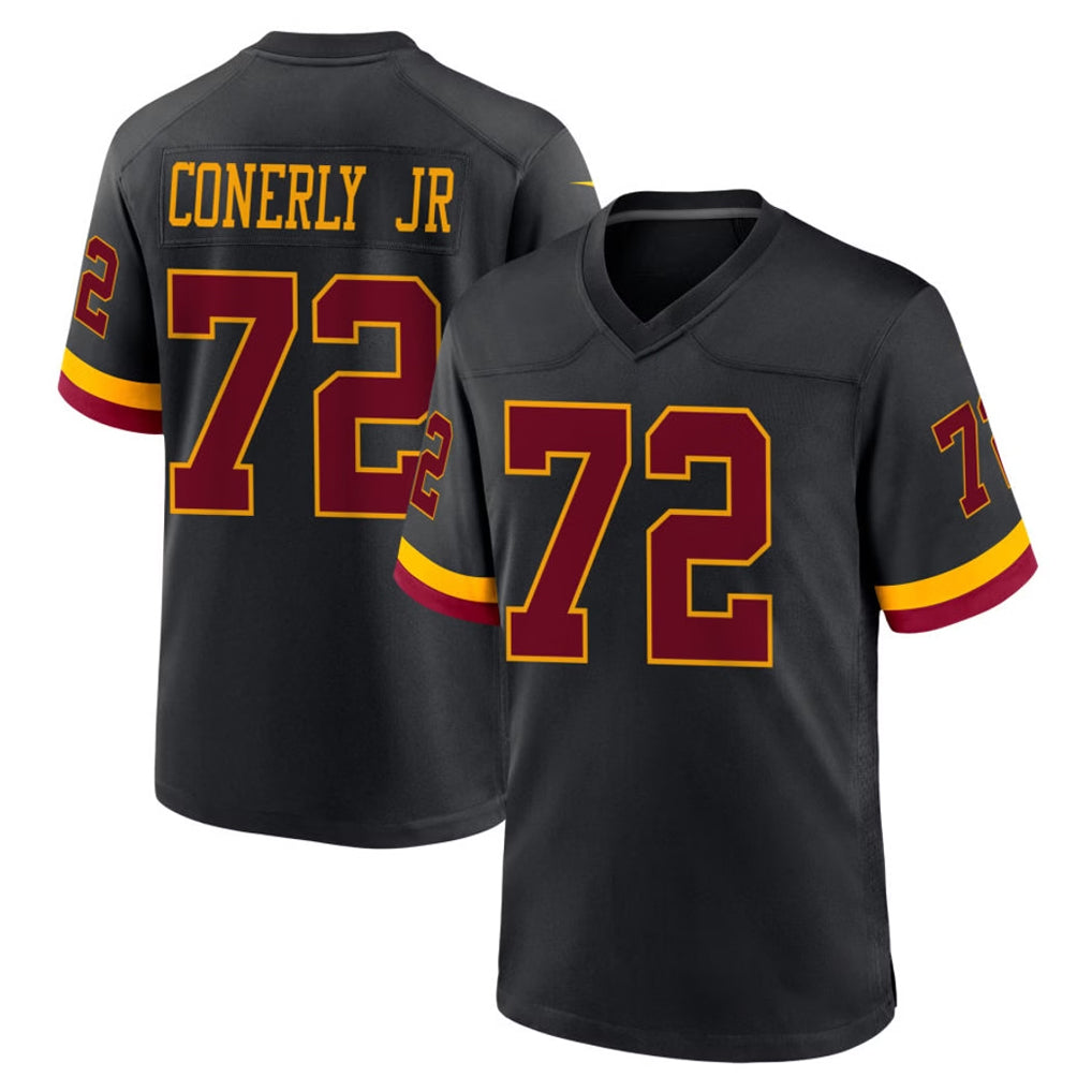 Parkc W.Commanders #72 Josh Conerly Jr. Player Black Limited Home Game Stitched Jerseys