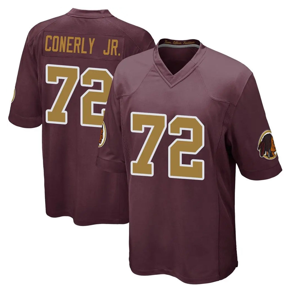 Parkc W.Commanders #72 Josh Conerly Jr. Player Burgundy Alternate Home Game Stitched Jerseys