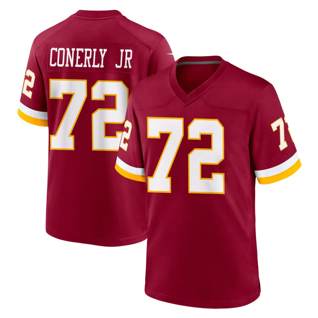 Parkc W.Commanders #72 Josh Conerly Jr. Player Burgundy Game Home Stitched Jerseys