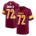 Parkc W.Commanders #72 Josh Conerly Jr. Player Burgundy Home Game Stitched Jerseys