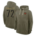 Parkc W.Commanders #72 Josh Conerly Jr. Player Olive Salute to Service Pullover Hoodies Limited Home Stitched Jerseys
