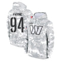 Parkc W.Commanders #94 Daron Payne Player Arctic Camo Limited Salute to Service Pullover Hoodies Game Stitched Jerseys