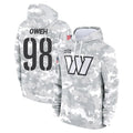 Parkc W.Commanders #98 Odafe Oweh Player Arctic Camo Limited Salute to Service Pullover Hoodies Game Stitched Jerseys